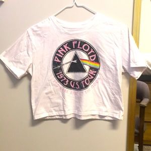 White Pink Floyd crop top